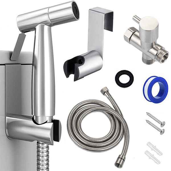 Soffioni doccia per bagno Set di spruzzatori per bidet per WC palmare Rubinetto in acciaio inossidabile per testa autopulente 230504