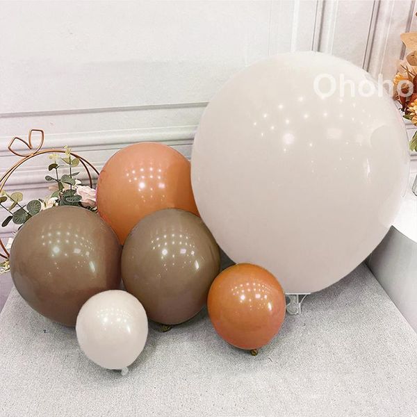 Partydekoration 5/10/18 Zoll Beige Creme Luftballons Babyparty Geburtstag Hochzeit Braun Avocado Grün Matt Helium Ballon Bogen