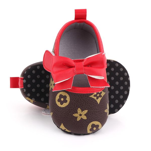 Babys sapatos infat recém -nascidos menina First Walkers Butterfly Knot Sapatos Princess para meninas Soled Soled Flats mocassins