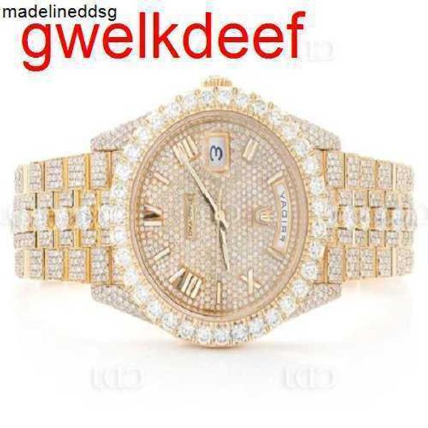 Наручительные часы роскошные индивидуальные коляски Iced Out Watches White Gold, покрытые Moiss Anite Diamond Watchess 5a Высококачественная репликация механическая 945 Вт Puqk