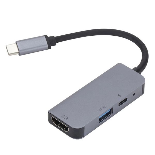 HUB splitter USB C 3 in 1 a 4K HDMI Adattatore USB 3.0 Uscita video 1080P Stazione adattatore hub USB tipo C