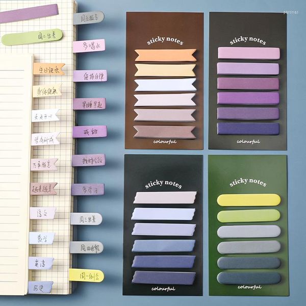 Student Classified Color Index Stickers Morandi Gradient Office Notes N Times Sticky Kawaii Memo Pad Korean Briefpapier