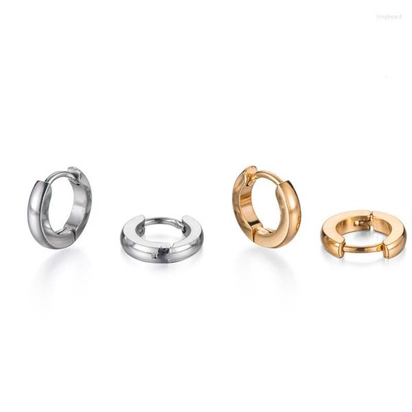 Orecchini a cerchio ALLME 2023 Multi Design Orecchino in acciaio inossidabile per donna Oro argento Color Circle Chunky Pendientes