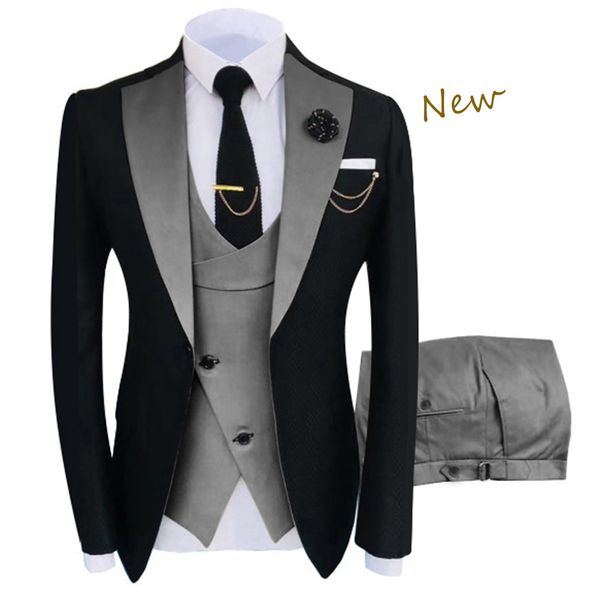 Erkekler Suits Blazers Varış Terno Maskulino İnce Fit Blazers Top ve Damat Takımları Erkekler Butik Moda Düğün Ceket Yelek Pantolon 230503