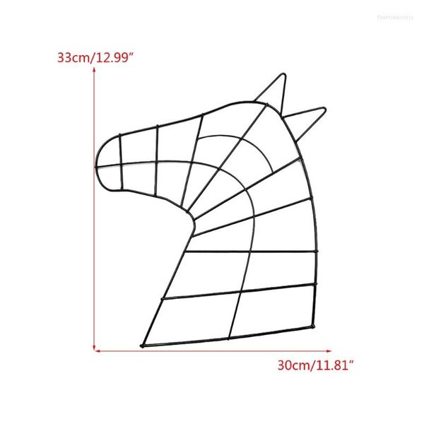 Декоративные цветы металлические лошадь форма