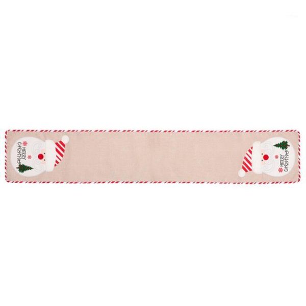 Tischdecke Weihnachtsschmuck Leinen bestickt Weihnachtsmann Schneemann Spreader Home El Restaurant Mat