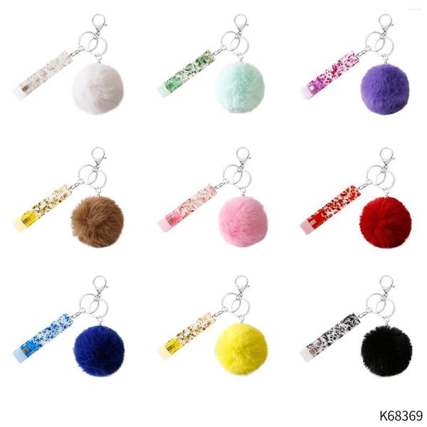 Keychains Pompom Ball Card Bag Acessórios de Banco de Cenas Jóias Mulheres