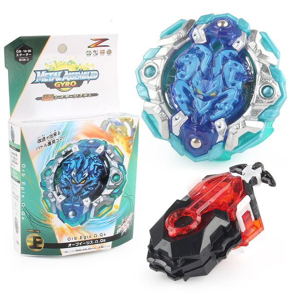 Conjunto de lançadores de top spinning Burst B128 Super Z Orb Egis.ω.qs girando o Top Infinity Necessário B-128 Top Force Kids Games Toys para Chil 230504