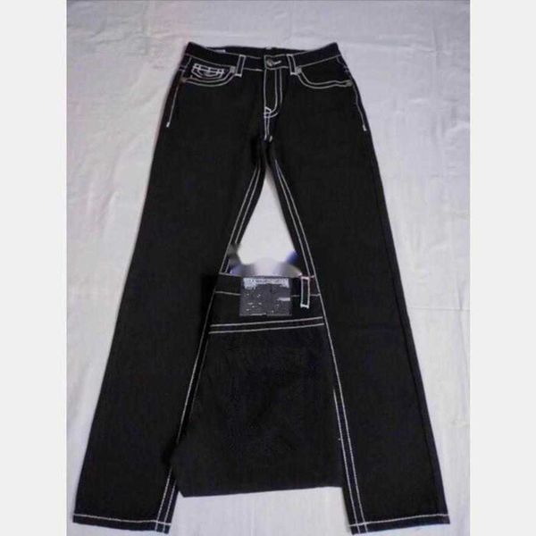 Damen Jeans Herren True Long Hosen Herren Groblinie Super Religion Kleidung Mann Lässig Bleistift Blau Schwarz Denim Hosen M2918UWFQ