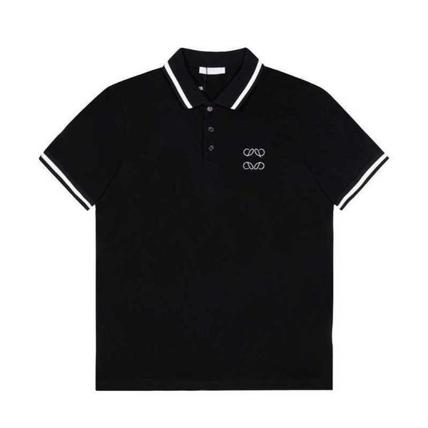 Дизайнерская футболка рубашка Spring High Edition Luojia 2023 Polo, блокирующее шифрование, ребра Tonggang Классическая вышивка лазерная кнопка