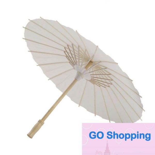 All-match White Paper Chinese Craft Regenschirm Sonnenschirm Orientalischer Regenschirm für Hochzeit für Kunsthandwerk Foto Requisiten Hochzeitsfeier Brautdekorationen Fotografie