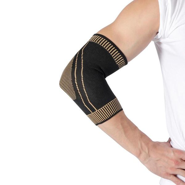 Knieschützer 1 STÜCK Elastischer Basketball-Ellenbogen-Stützschutz Volle Kompression Crossfit Fitness Gym Yoga Volleyball Pad Brace Zwei Farben