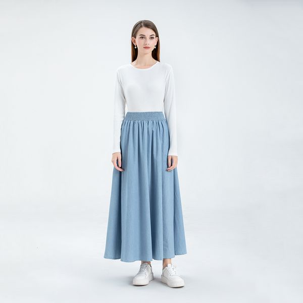 Roupas de família SKIRTS MENINAS grandes 2023 Mulheres de verão maxi jeans algodão mamãe e filha 1105 230428