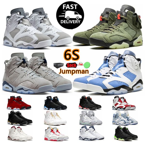 2024 Sapatos de Basquete Jumpman 6 6s Universidade Azul Vermelho Oreo Georgetown Midnight Navy Cactus Jack Preto Infravermelho Cool Grey Mens Treinadores Esportes Ao Ar Livre Sapatilhas