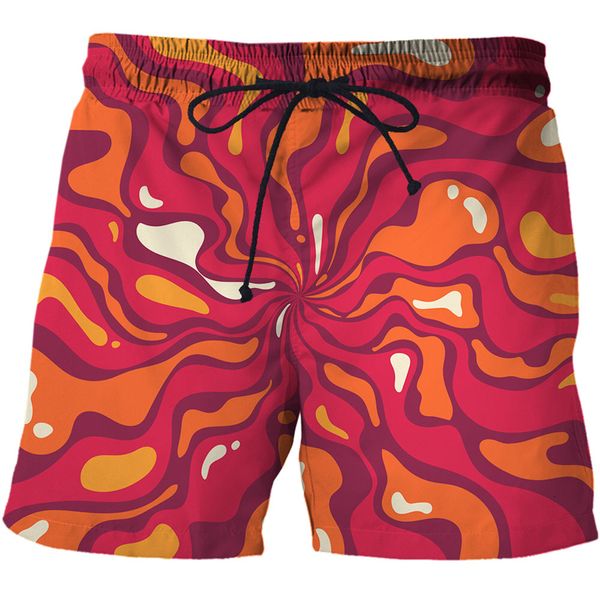 Herren Shorts Sommer Herren Strand Shorts Schwimmen Sporthose Abstraktes Muster 3D-Druck Mann Surfen Kurz Atmungsaktiv Herren Gym Surfbrett Badeanzug 230503