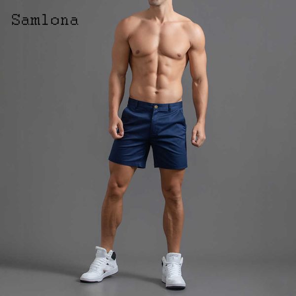 Herren Shorts Samlona Plus Size Herren Freizeit Hot Pants Mode Shorts Herren Straight Casual Trend 2023 New Summer Allmatch Classic Short Bottom Z0504