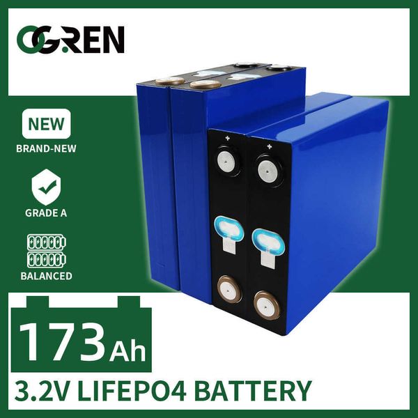 Batteria 3.2V Lifepo4 150AH 173AH 4/8/16/32PCS Batteria ricaricabile di grado A 12V 24V 48V Cella per carrello da golf per barche EV RV con sbarra collettrice