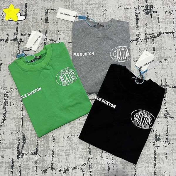 Cole Buxton T Shirt Tasarımcı Erkekler Gömlek Kadınlar Sıradan Yeşil Gri Beyaz Siyah Yüksek Kalite% 100 Pamuklu Klasik Slogan Baskı Tee Etiketler 265