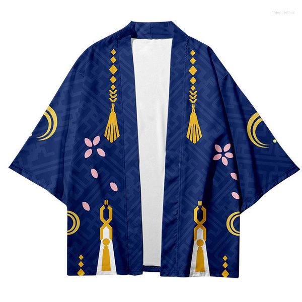 Etnik Giyim Gevşek XXS-6XL Anime Plajı Japon Tarzı Kimono Street Giyim Erkekleri Kadınlar Cosplay Haori Yukata Harajuku Tops Robe