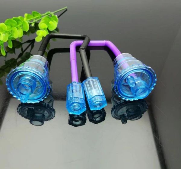 Pfeifen Europa und Amerika Farbige Wasserpfeifen aus Glas mit mehreren Spiralen Bongs Selbstgemachtes Wasserpfeifenzubehör