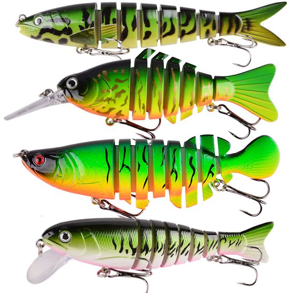 Iscas de iscas 1pcs wobblers de pesca de várias seções Minnow 2-8 ISCA articulado ISCA Artificial isca dura Crankbait Bass Pike Pike Tackle 230504