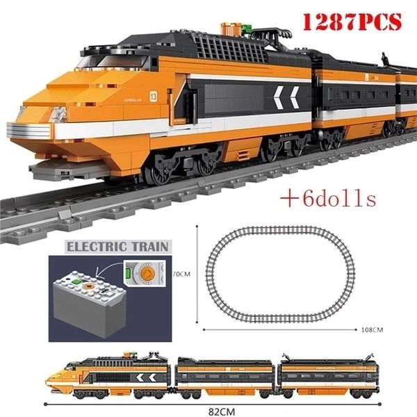 Bloklar Yapı Taşları Teknik Tren Serisi Kazi Electric Demiryolu Track Döşeme Makinesi Mühendisliği Eğitim Montaj Oyuncak 230504