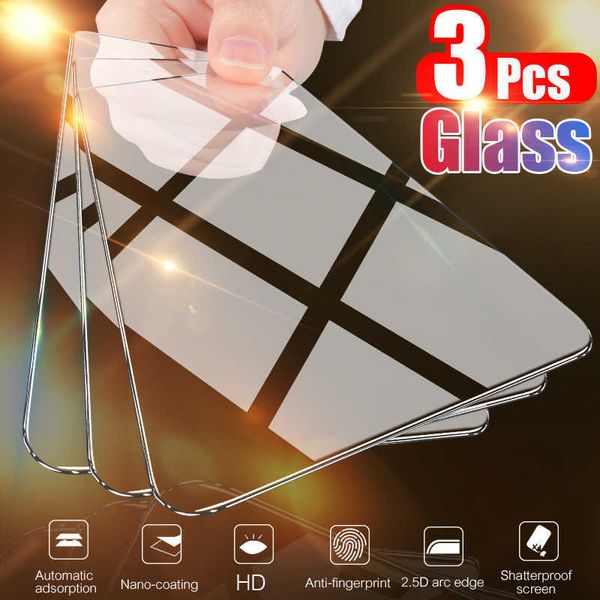 Protetores de tela de telefone celular 3pcs vidro temperado para nada 1 protetor anti-shatter hd transparente filme protetor