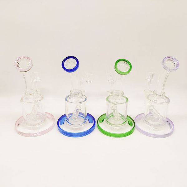 DPGWP056 6,6 pollici 170mm Altezza bicchiere di vetro colorato bong dab rig Narghilè con chiodo al quarzo da 14 mm