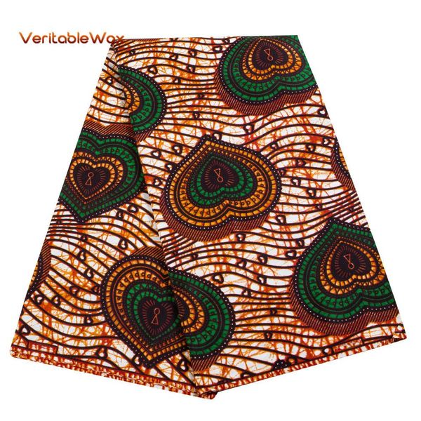 Tecido africano ancara imprime tecido de cera retalhos estilo retro mulher vestido artesanato diy áfrica material 100% poliéster por quintal fp6447