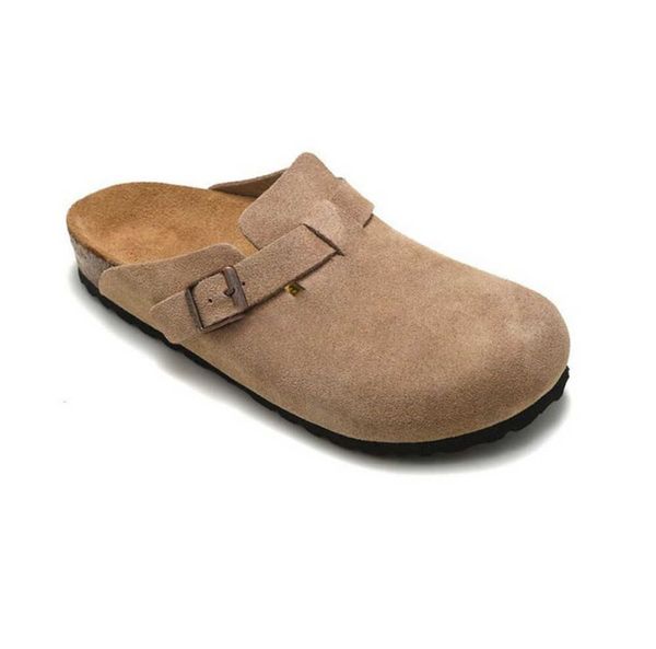 Sandalen Designer-Winter-Holzpantoffeln Herren- und Damen-ölgetränktes Leder Baotou-Pull-Cork-Bston-Clogs Braun-Schwarz-Wildleder-Skateboardschuhe Motion Current 82ess