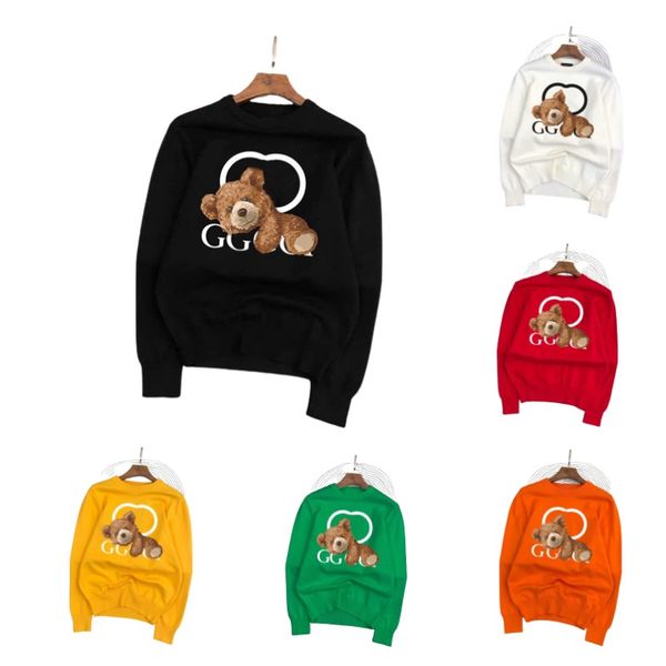 Tasarımcı Sweatshirt Erkek Jumper Kadın Sweaters Çeken Uzun Kollu İşlemeli Kol Bandı Pamuk Pamuk Aşırı Külkü Klasik Çok Molor Yuvarlak Yuvarlak Boyun Kıyafet