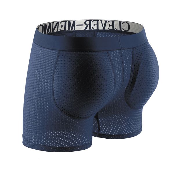 Unterhose CLEVER-MENMODE Sexy Männer Gepolsterte Unterwäsche Mesh Boxer Gesäß Heber Vergrößern Po Push Up Pad Unterhose Penis Pouch Panties 230503