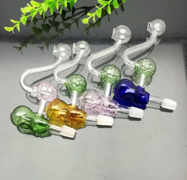 Pipe per fumatori Aeecssories Glass Narghilè Bong New Colorful Skeleton Football Glass Pot