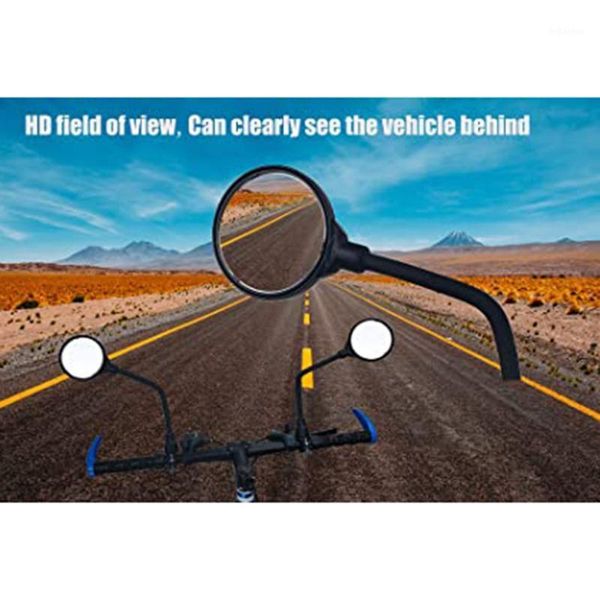 Gruppi bici 2PC Tubo regolabile per bicicletta Specchietto retrovisore Manubrio per ciclismo Accessori per vista posteriore sicuri e flessibili
