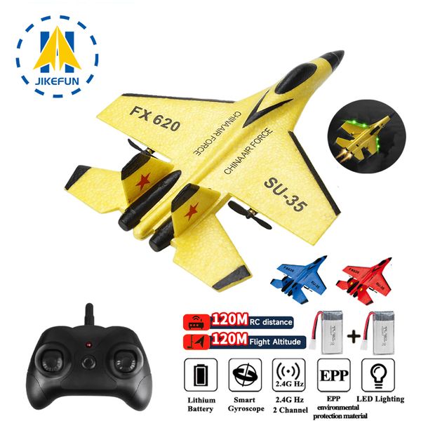 Aeronave Modle RC Foam SU 35 Plano 2 4G Radio Control Glider Remote Fighter Airplane Boys Toys for Children 230503