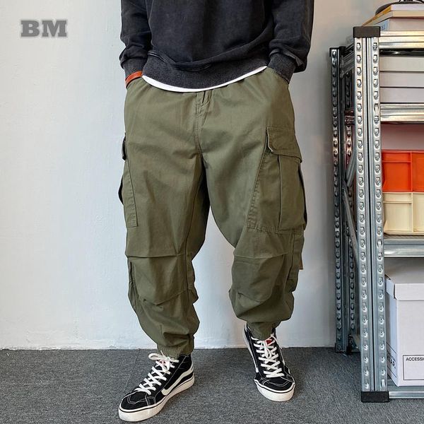 Pantaloni Pantaloni cargo larghi hip-hop americani Abbigliamento uomo Harajuku Stelle filanti di alta qualità Pantaloni Harem casual Pantaloni streetwear coreani