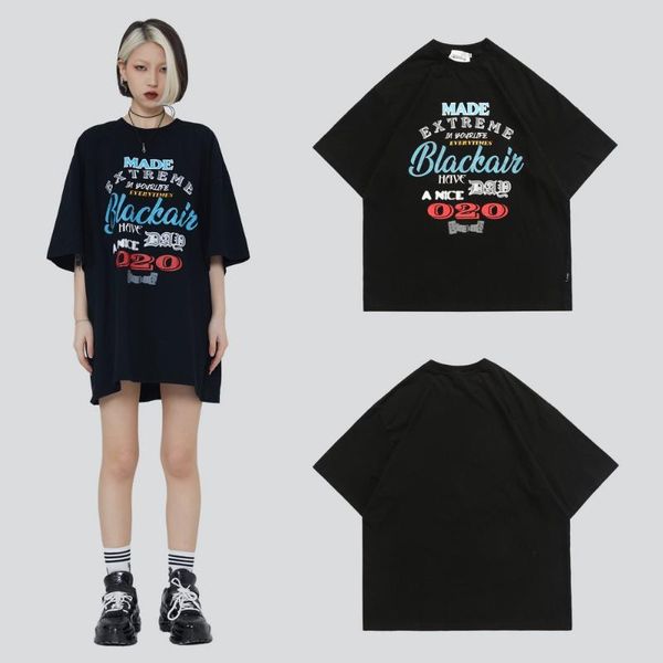 Camisetas femininas t-shirts de impressão de grandes dimensões femininas Hip Hop Harajuku STREETHEATH SMERMO DE MANAGEM CULTO DE MANGA CULTO TOPS SHORESSWO