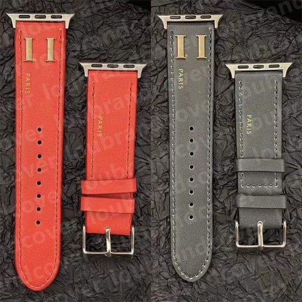Designer apple watch band pulseira de relógio para apple watch série 8 3 4 5 6 7 38mm 42mm 44mm 49mm iwatch bandas braçadeira couro ap pulseiras