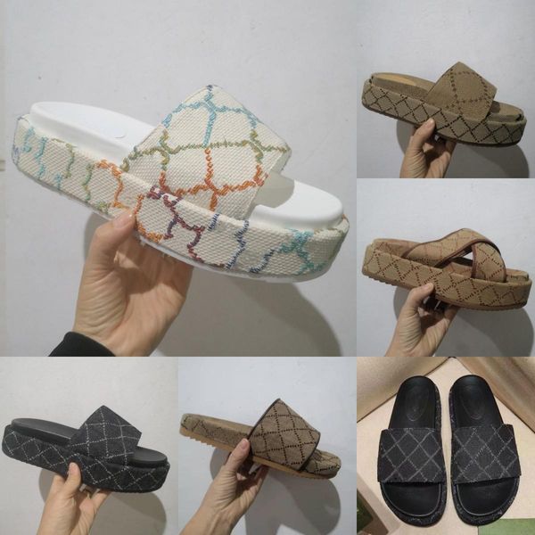 Tasarımcı Platformu Erkek Kadın Sandalet Terlik Terlik Düz lüks Terlik Kauçuk Deri Loafer'lar Bayanlar Moda Yükseklik Kaydırıcılar Scuffs Sandalet Terlik