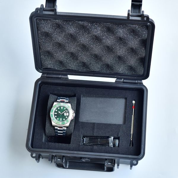 Designer Automatikwerk 1: 1 Hochwertige Uhr Herren Automatik Edelstahl Nachtsicht Saphirspiegel Mechanische Uhr Glas Luxusuhr