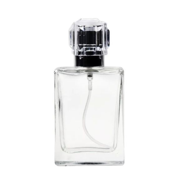 Moda 30 ml quadrado vidro perfume garrafa cosmética de garrafa vazia de garrafas de bico de spray pacote de opp