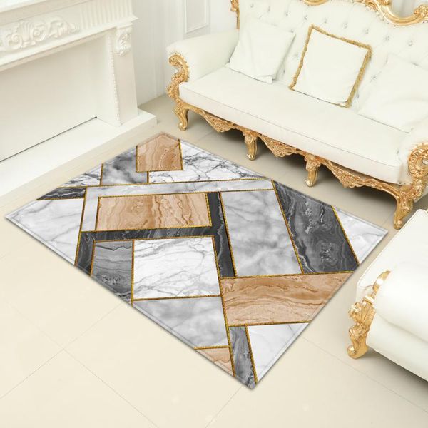 Teppiche Nordic Marmor Wohnzimmer Teppich Home Schlafzimmer Nachttisch Kinder Dekoration Große Teppiche Und Für RoomCarpets