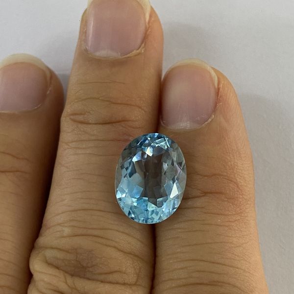 Gevşek elmaslar 10x8mm 34 s doğal topaz oval kesim gök mavisi değerli taş gevşek taş 230503