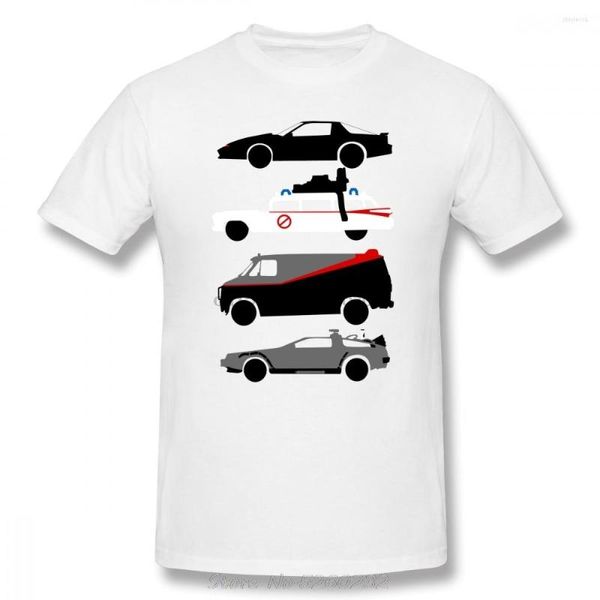 Camas de camisetas masculinas camisa cavaleiro piloto The Car Star T-shirt Men Tee Classic Impresso Mangas curtas Cotton Funny Tshirt Streetwear