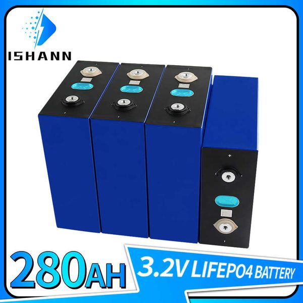 3.2V LIFEPO4 280AH Grade A LifePO4 Batteri Lítio Fosfato Fosfato Pacote recarregável para o sistema de armazenamento de energia solar RV