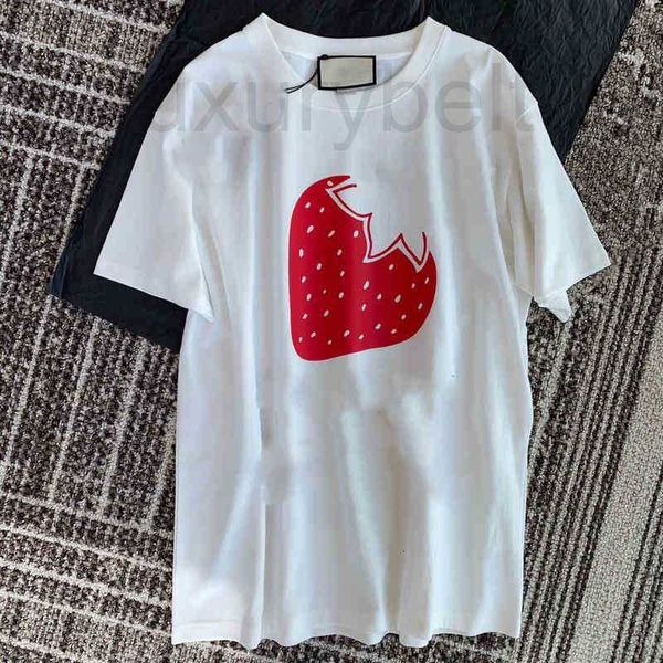 T-shirt da donna Designer estate nuova lettera stampa fragola girocollo T-shirt da donna coreana allentata casual pullover manica corta L9HH