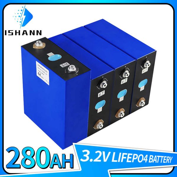 A. 3.2V 280AH LIFEPO4 Pil Yepyeni Yüksek Kapasite 4/8/16/32PCS DIY EV RV Tekne Golf Sepeti Güneş Depolama Sistemi Hücreler Paket