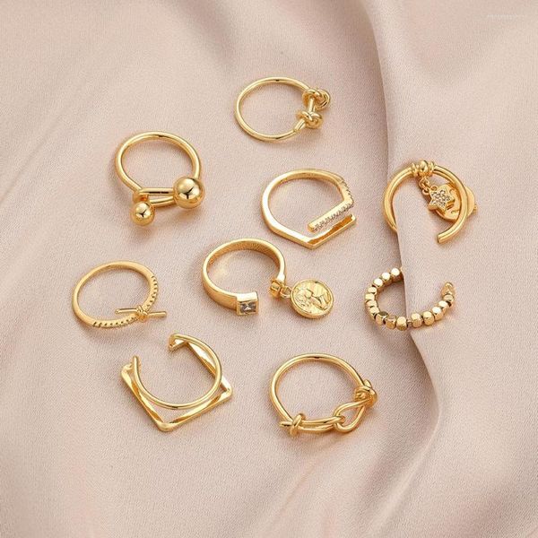 Anéis de casamento selvagens grátis em uma moderna moda de metal banhado a ouro
