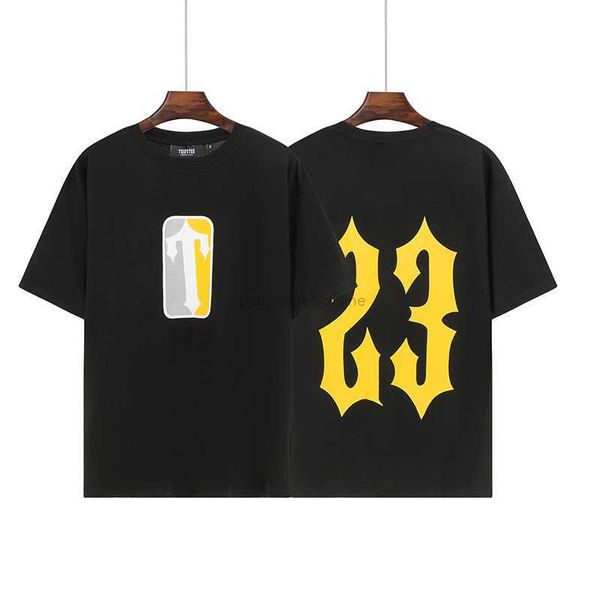 Designer Fashion Abbigliamento Tees Tshirt trapstar Box Diagonal Printed Nicchia Trendy Brand Loose Round Neck T-shirt a maniche corte da donna da uomo Top da strada