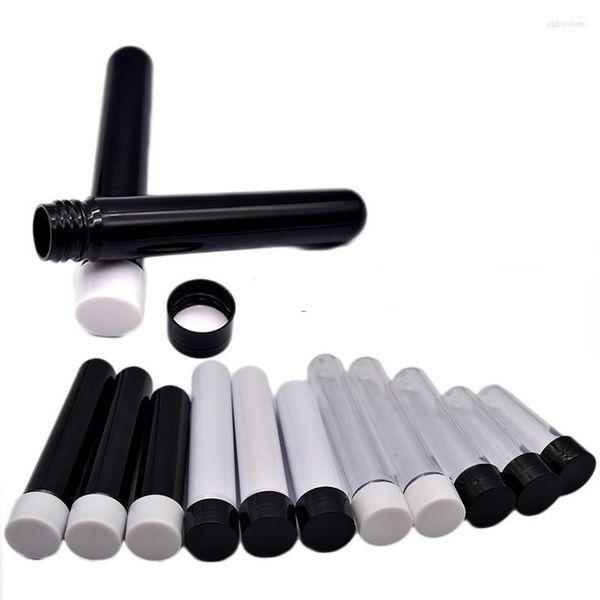 Bottiglie di stoccaggio 10PCS Bianco Nero Plastica 30ml 25ml 20ml 15ml 10ml Trasparente Provetta Bottiglia Vasetto Caramelle Msg Perline Spezie Caffè